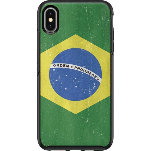 Brazil Flag Distressed Otterbox Symmetry iPhone Skin